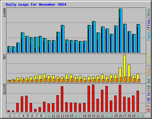 Daily usage for November 2024
