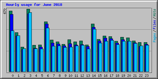Hourly usage for June 2018