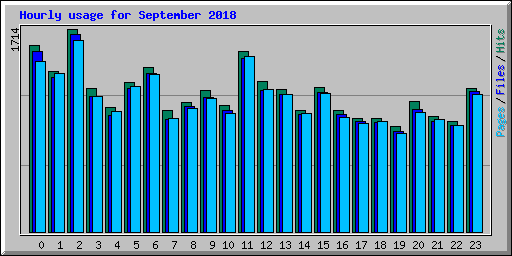 Hourly usage for September 2018