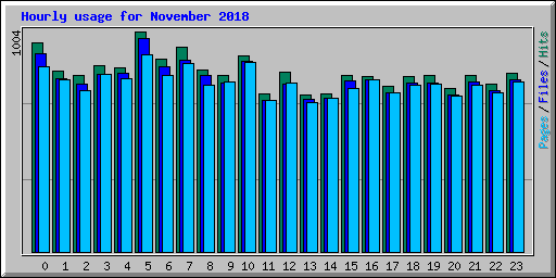 Hourly usage for November 2018