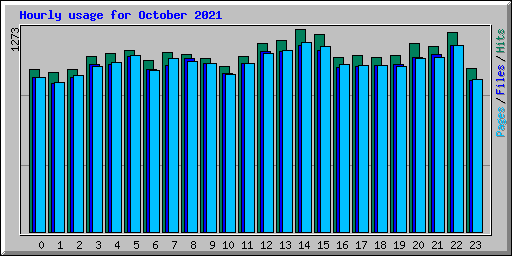 Hourly usage for October 2021