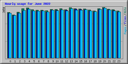 Hourly usage for June 2022
