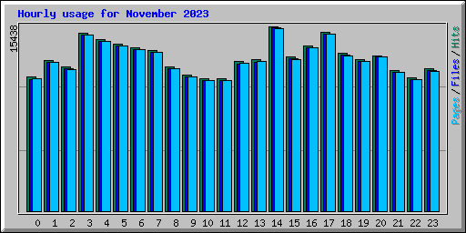 Hourly usage for November 2023
